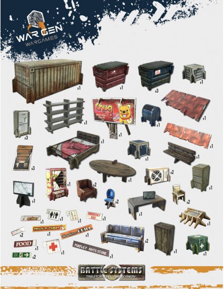 Battle Systems - Shanty Town Core Set Scenery