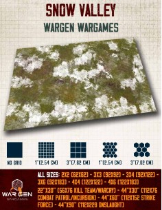 Snow Valley - Wargames Gaming Mat