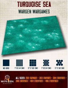 Turquoise Sea - Wargames Gaming Mat