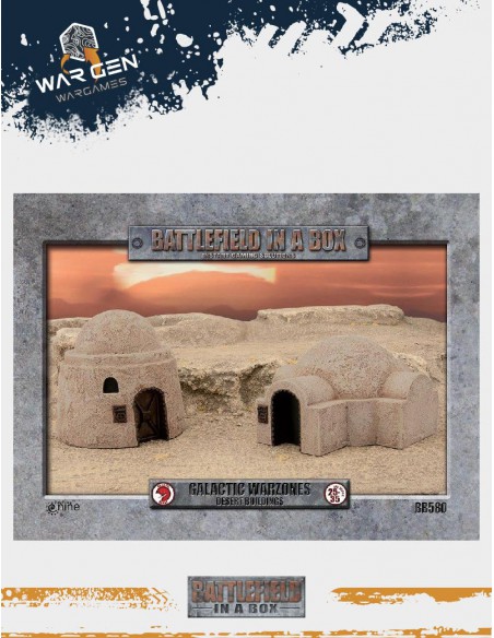 Galactic Warzones - Desert Buildings Scenery (Prepainted)