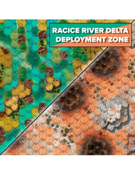 BattleTech: Battle Mat Tukayyid Racice River Delta/Deployment Zone (neoprene)