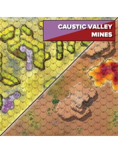 BattleTech: Battle Mat Alien Worlds Caustic Valley/Mines (neopreno)