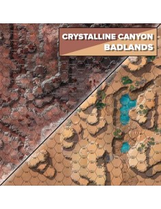 BattleTech: Battle Mat Alien Worlds Crystalline Canyon/Badlands (neoprene)