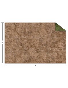 Monster Fight Club - 6×4 Adventure Mat – Broken Grassland / Desert Scrubland