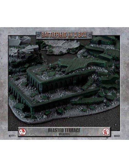 Battlefield in a box - Gothic Battlefields: Blasted Terrace - Malachite (Prepainted)