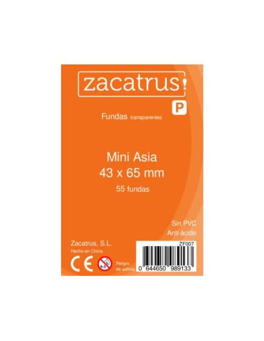 Fundas Zacatrus Mini Asia 43x65 mm (55 unidades)