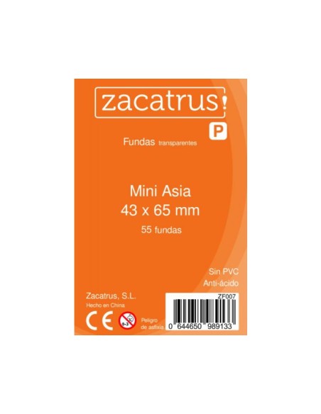 Fundas Zacatrus Mini Asia 43x65 mm (55 u.)