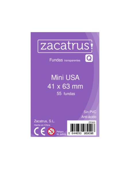 Fundas Zacatrus Mini USA 41x63 mm (55 u.)