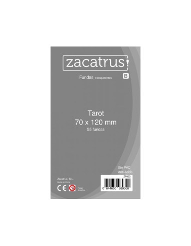 Fundas Zacatrus Tarot 70x120 mm (55 unidades)