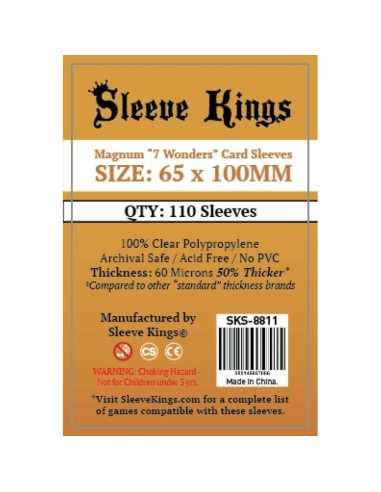SLEEVE KINGS - MAGNUM 7 Wonders 65x100 mm (110 u.)