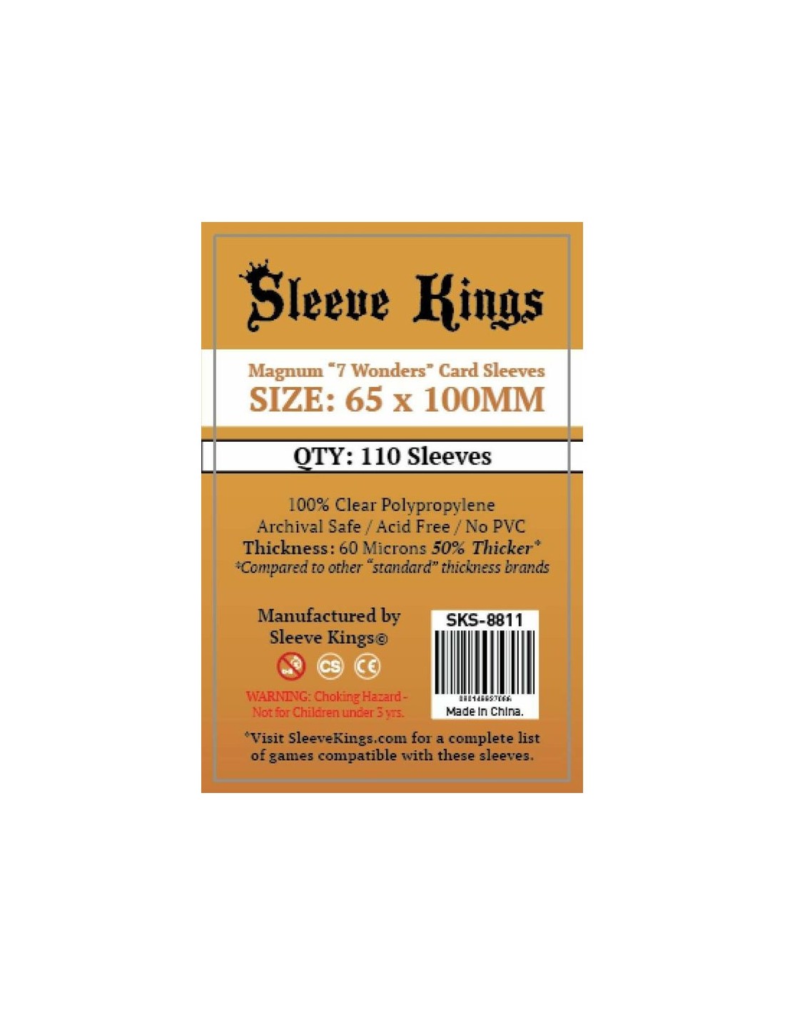 SLEEVE KINGS - MAGNUM 7 Wonders 65x100 mm (110 u.)