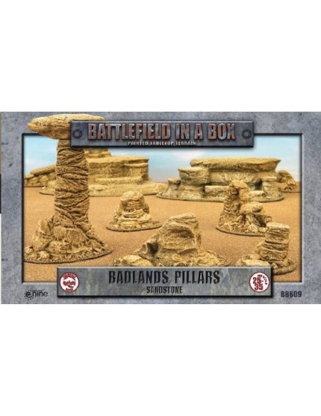 Battlefield in a box - Badlands Pillars - Sandstone (Prepintado)