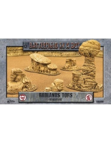 Battlefield in a box - Badlands Tors - Sandstone (Prepintado)