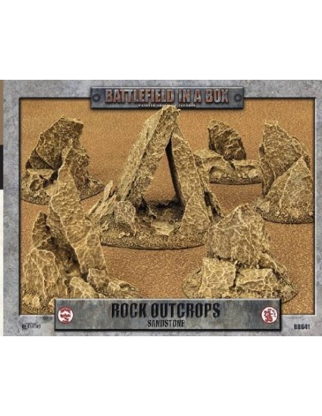 Battlefield in a Box - Rock Outcrops Sandstone (Prepainted)