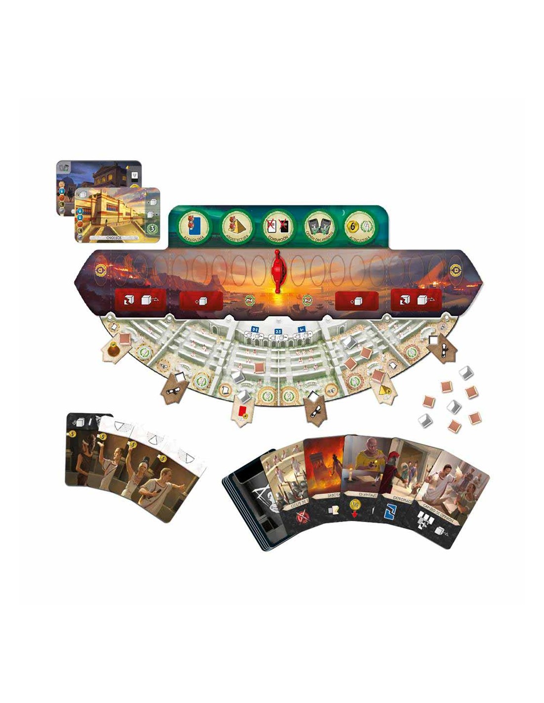 7 Wonders Duel Agora Board Game EXPANSION | 2 Player Game| Strategy Board  Game | Civilization Board Game for Game Night | Board Game for Couples 