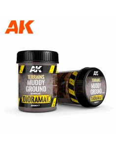 AK Interactive Terrains Muddy Ground - 250ml (Acrylic)