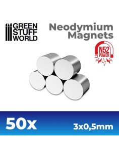 Neodymium Magnets 3x0,5mm - 50 units (N52)