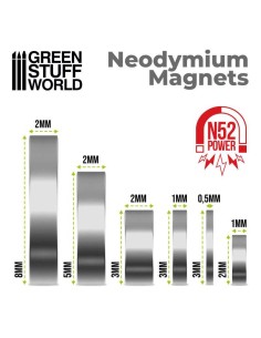 Green Stuff World - Imanes Neodimio 3x0,5mm - 50 unidades (N52) 2