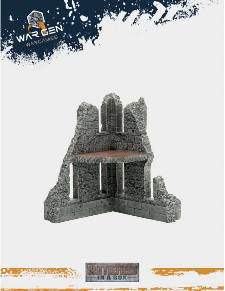 Battlefield in a box - Small Corner Ruins (Prepainted)