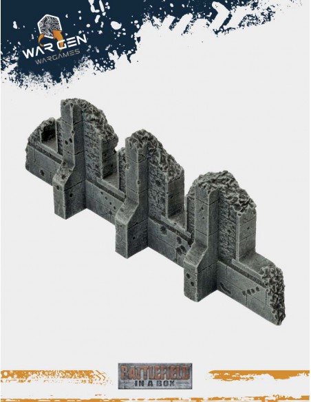 Battlefield in a box - Gothic Ruined Walls (Prepainted)