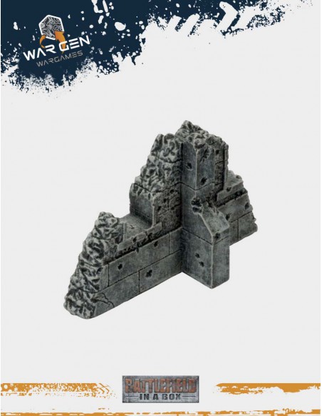 Battlefield in a box - Gothic Ruined Walls (Prepainted)