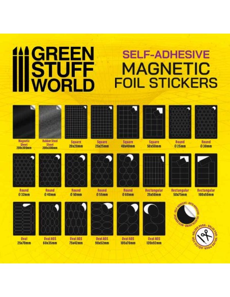 Green Stuff World - Planchas Goma Metalizada AUTOADHESIVO 0.9 mm - A4