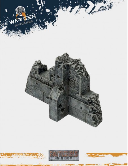 Battlefield in a box - Gothic Ruined Walls (Prepainted)