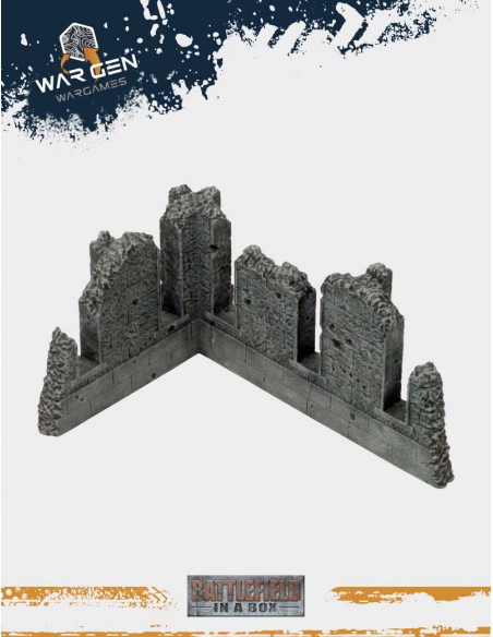 Battlefield in a box - Gothic Ruined Walls (Prepainted)