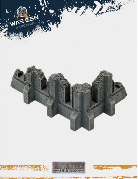 Battlefield in a box - Gothic Ruined Walls (Prepainted)