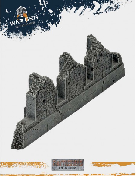 Battlefield in a box - Gothic Ruined Walls (Prepainted)