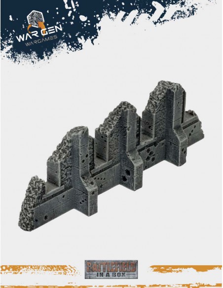 Battlefield in a box - Gothic Ruined Walls (Prepainted)