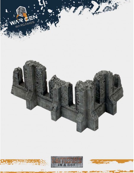 Battlefield in a box - Gothic Ruined Walls (Prepainted)