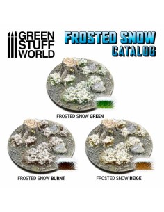 Green Stuff World - Shrubs TUFTS - 6mm self-adhesive - FROSTED SNOW - GREEN 2