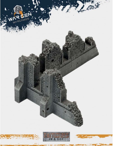 Battlefield in a box - Gothic Ruined Walls (Prepainted)