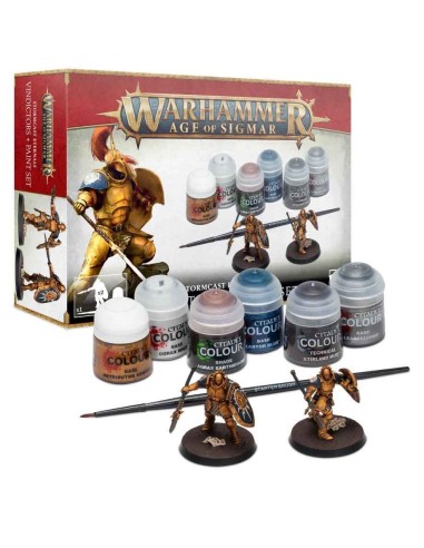 Warhammer Age of Sigmar - Stormcast Eternals Vindictors + Paints Set (SPANISH)