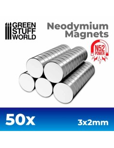 Green Stuff World - Imanes Neodimio 3x2mm - 50 unidades (N52)