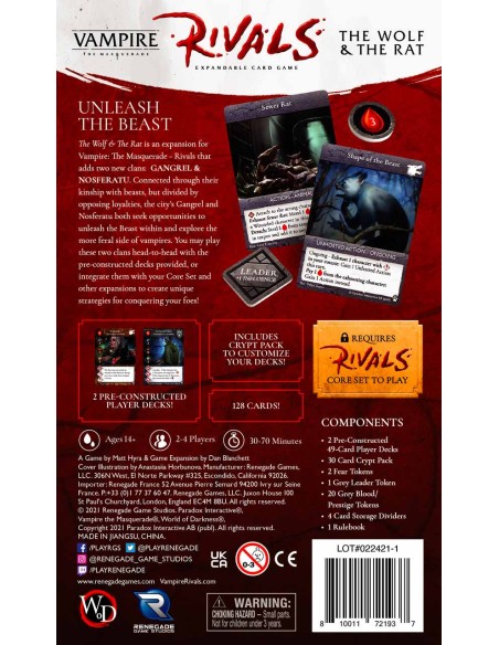 Vampire: The Masquerade - Rivals Expandable Card Game The Wolf & The Rat (ENGLISH)