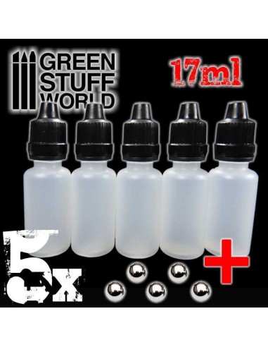 Green Stuff World - Spare Paint Pots for mixes with Mixing Balls
