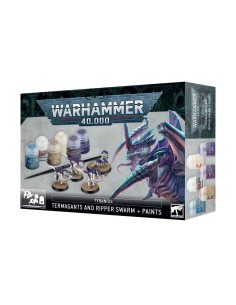 Warhammer 40,000 - Tyranids: Termagants and Ripper Swarm + Paints Set