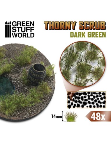 Green Stuff World - Thorny Scrubs - DARK GREEN