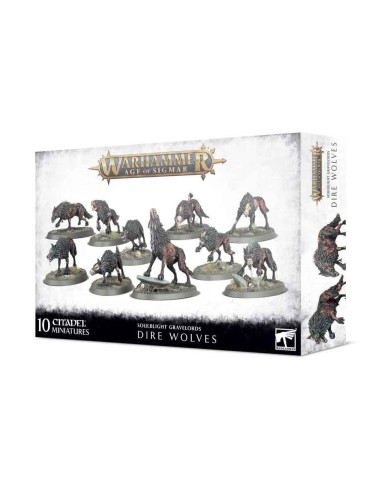 Warhammer Age of Sigmar - Necroseñores Pudrealmas: Lobos Terribles (Dire Wolves)