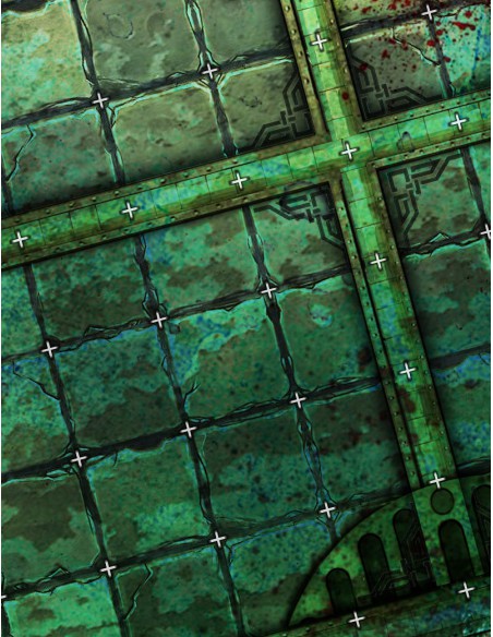 The Sewers Coliseum Coliseum - Blood Bowl Compatible Gaming Mat