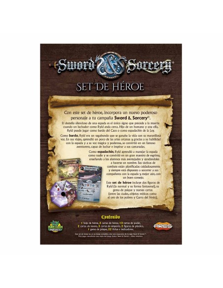 Sword & Sorcery: Hero Pack – Ryld Chaotic Bard / Lawful Blademaster (Spanish)