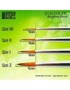 Green Stuff World - Green Series Synthetic Brush - Size 2 2