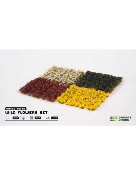 GamersGrass - Tuft Sets - Wild Flowers Set (6 mm) - Decoración de peanas y escenografía