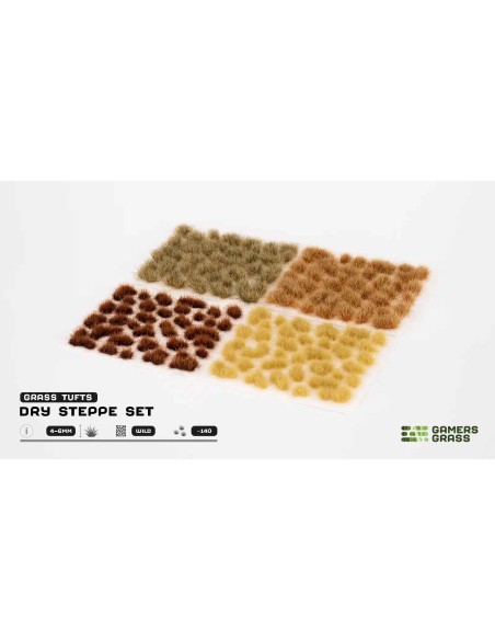 GamersGrass - Tuft Sets - Dry Steppe Set (4-6mm)