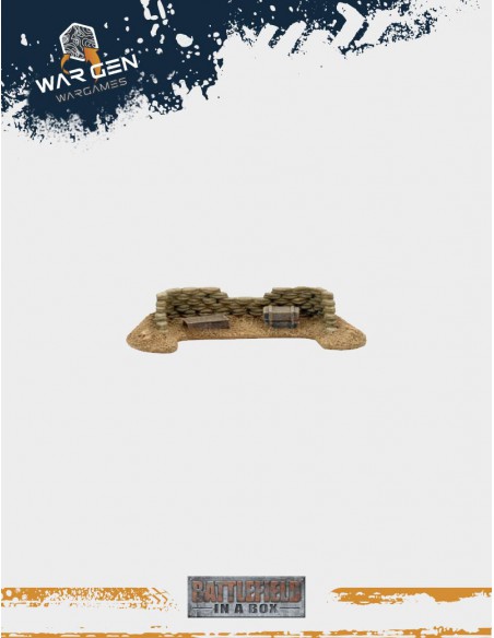 Flames of War - Desert Sandbags Dug-in Markers WWII 15mm (Prepintado)