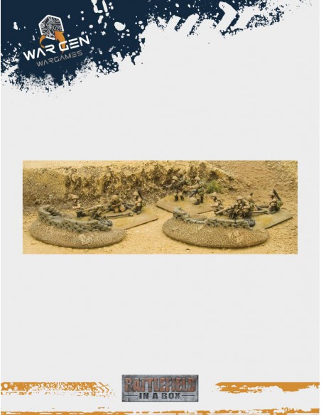 Flames of War - Desert Sandbags Dug-in Markers WWII 15mm (Prepintado)