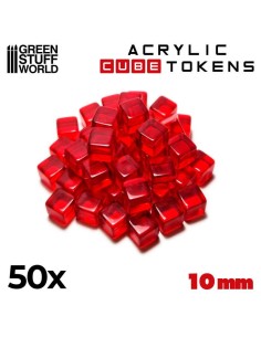 Green Stuff World - Gaming Tokens - Red  Cubes 10mm