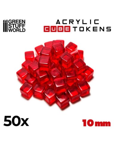 Green Stuff World - Gaming Tokens - Red Cubes 10mm